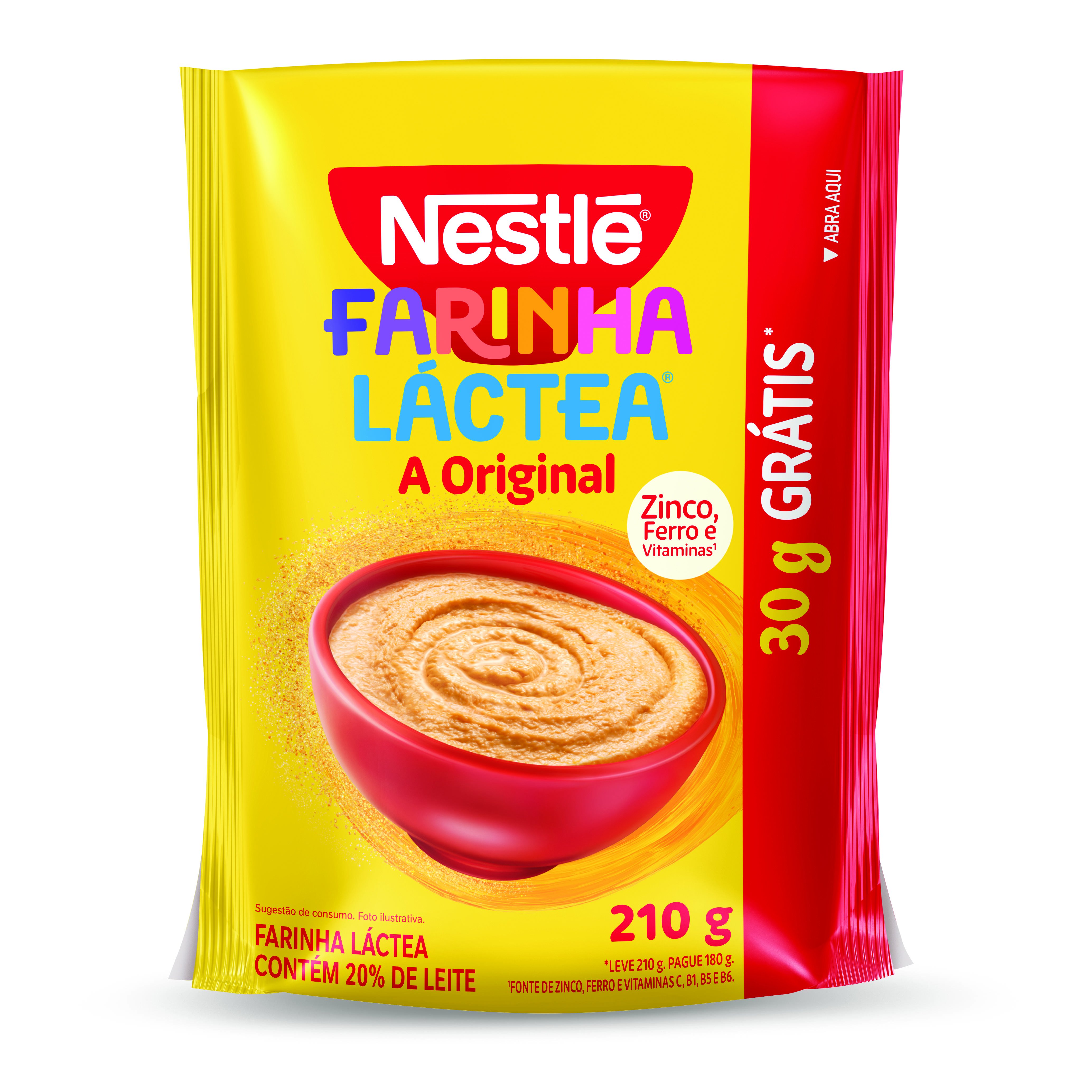 Farinha Láctea Nestlé Sachê Leve 210g Pague 180g