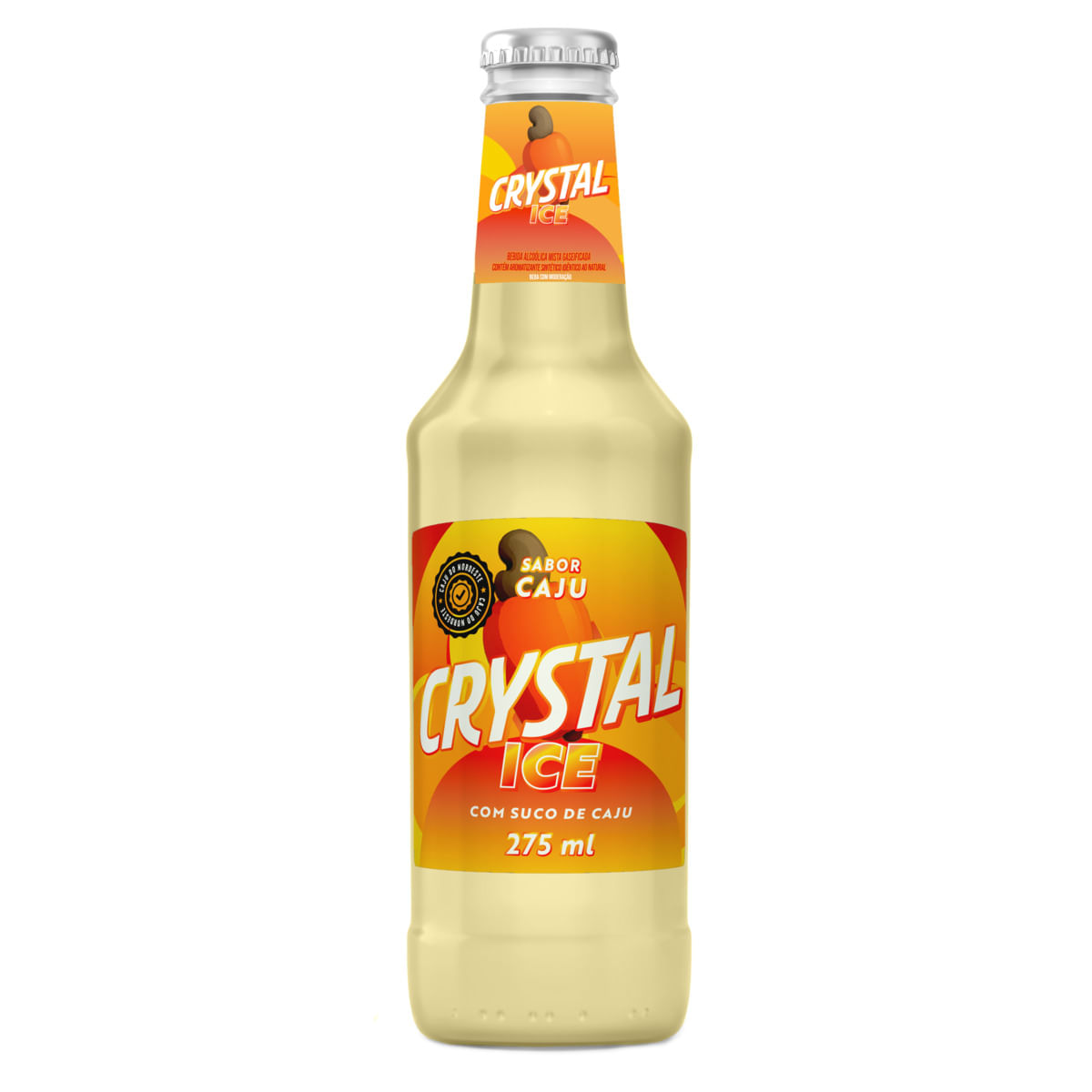 Bebida Alcoólica Mista Crystal Ice Caju Long Neck 275ml