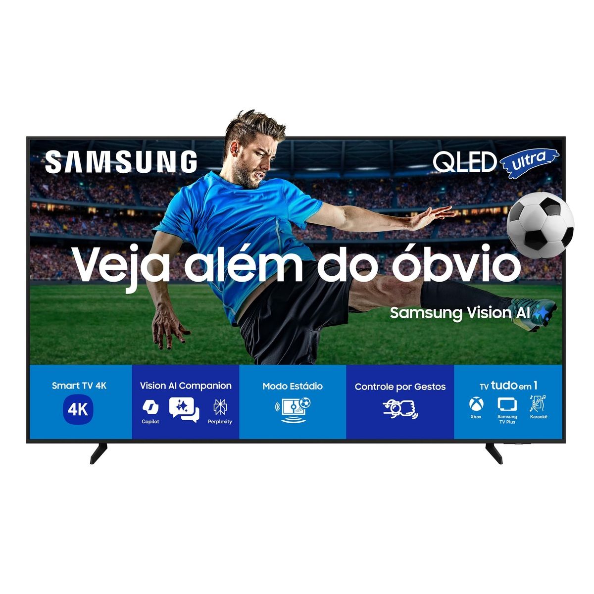 Smart TV 55 Polegadas Samsung Vision IA QLED QN55Q7FAAGXZD Xbox 4K