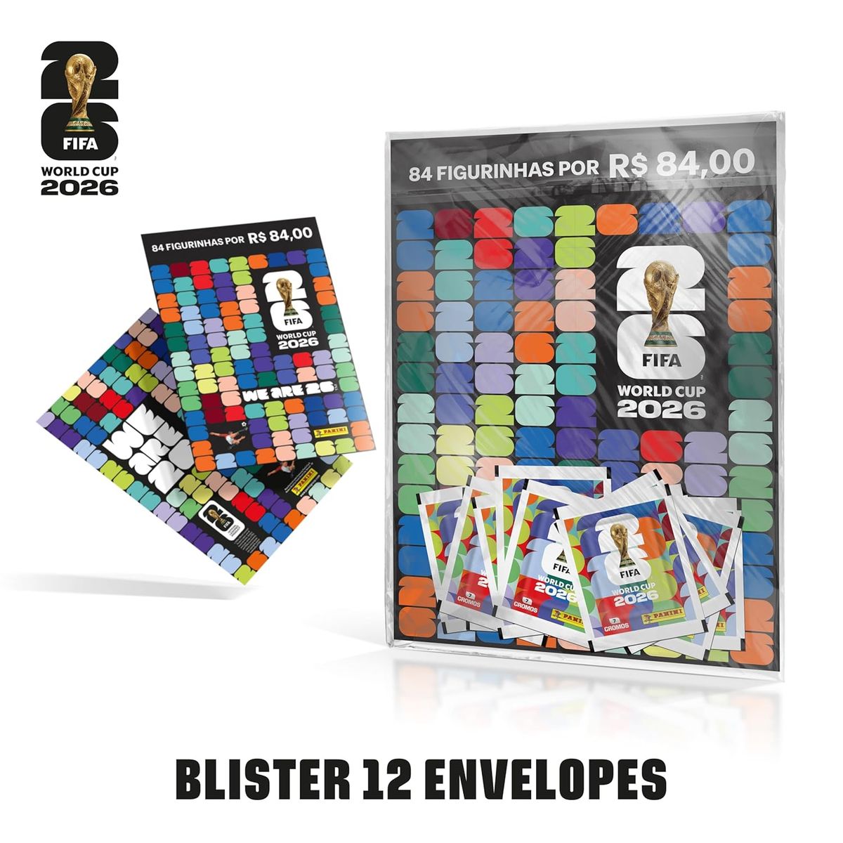 Figurinhas Catavento Copa do Mundo 2026 Blister com 12 Envelopes