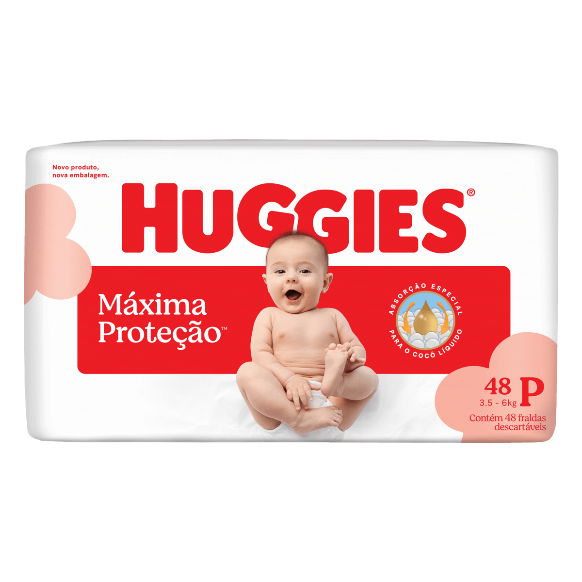 Fralda Descartável Huggies Supreme Care Recém-Nascido 3.5 a 6kg com 48 Unidades