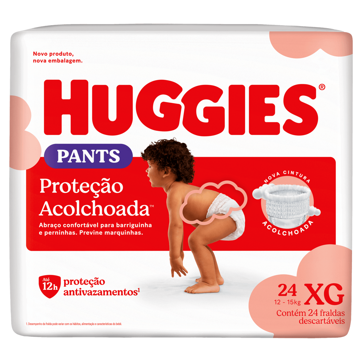 Fralda Descartável Huggies Supreme Care Roupinha XG 12 a 15kg com 24 Unidades