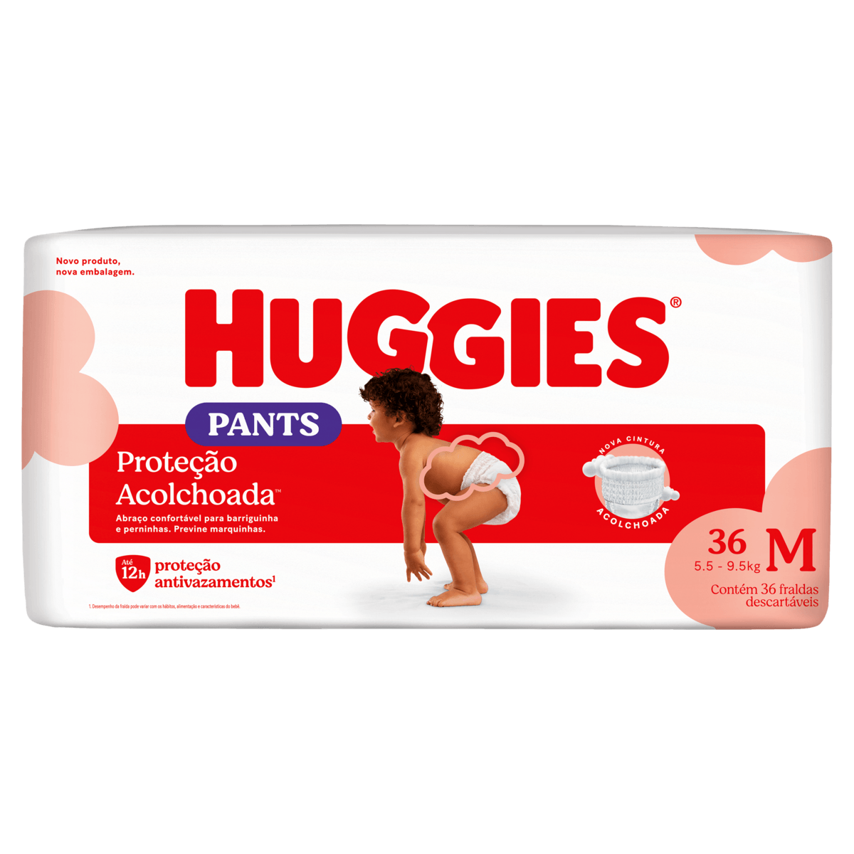 Fralda Descartável Huggies Supreme Care Roupinha M 5,5 a 9,5kg com 36 Unidades