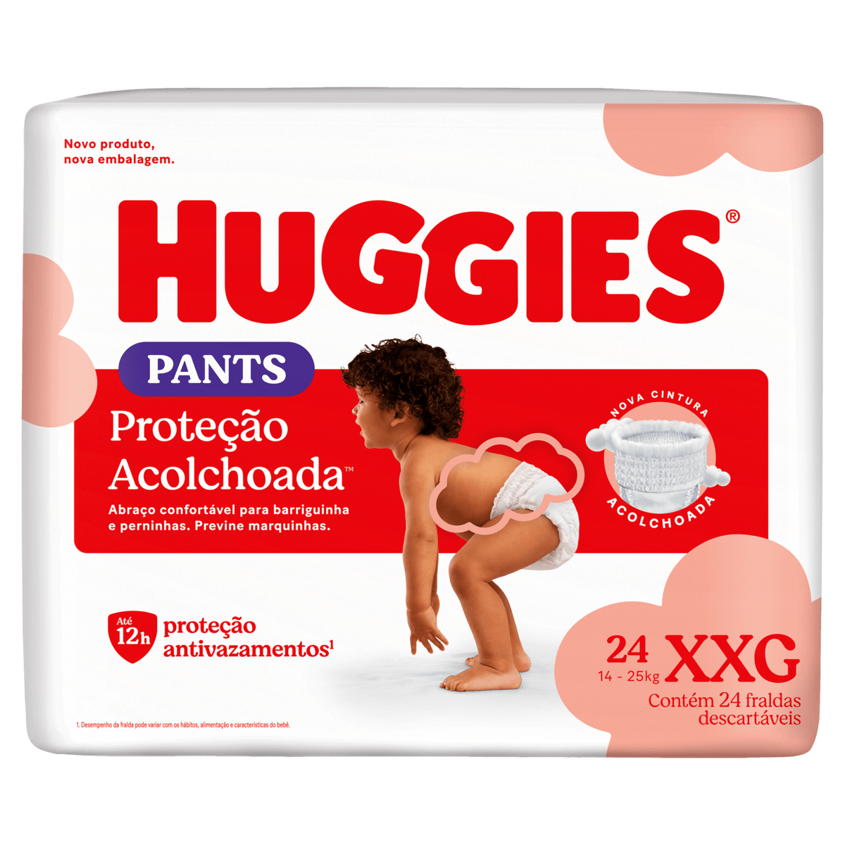 Fralda Descartável Huggies Supreme Care Roupinha XXG 14 a 18kg com 24 Unidades