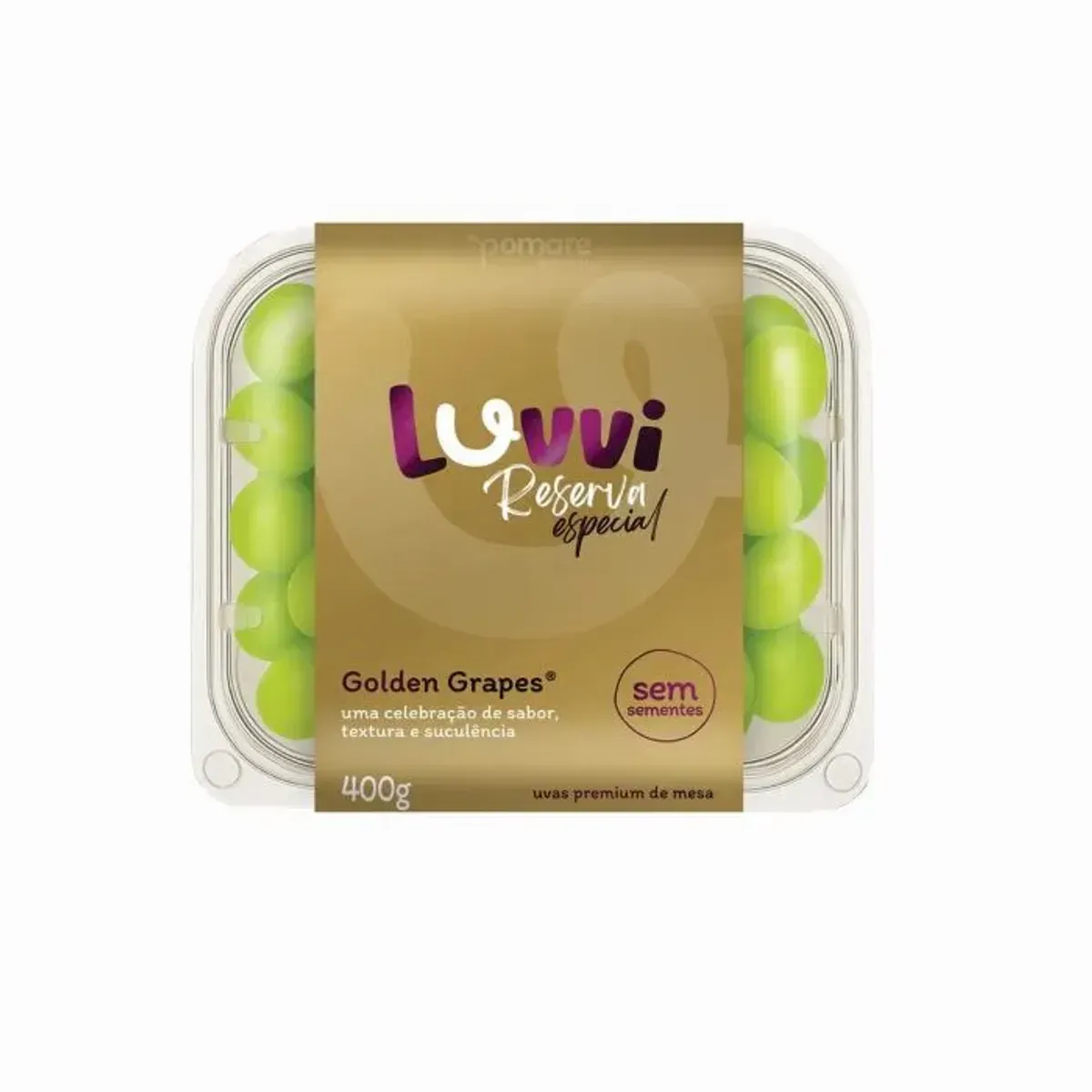 Uva Luvvi Golden Grapes Reserva sem Semente Bandeja 400g