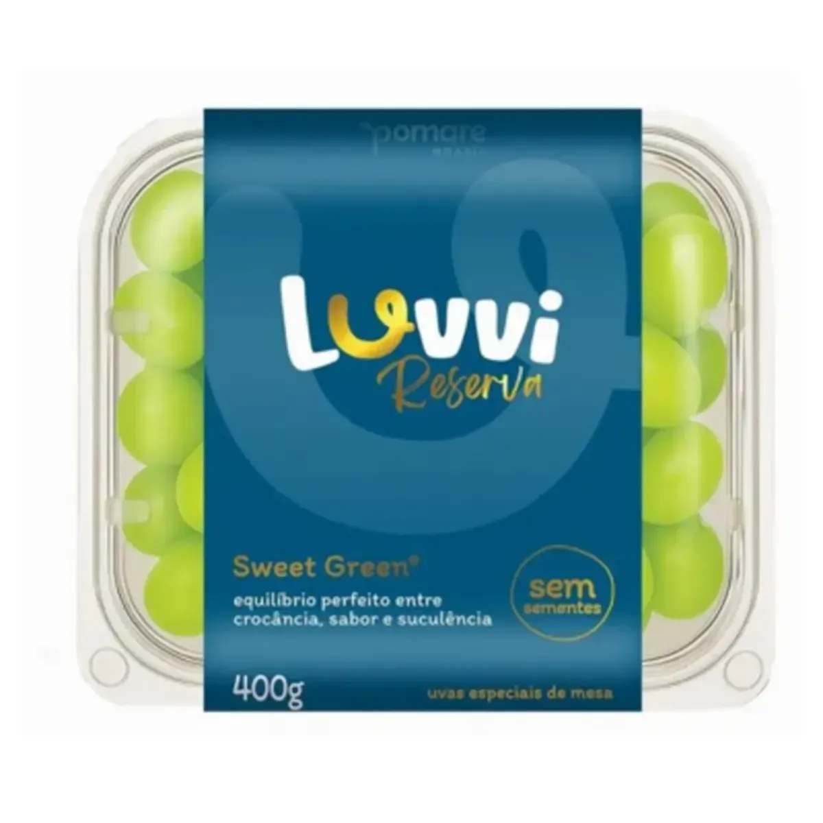 Uva Luvvi Sweet Green Reserva sem Semente Bandeja 400g